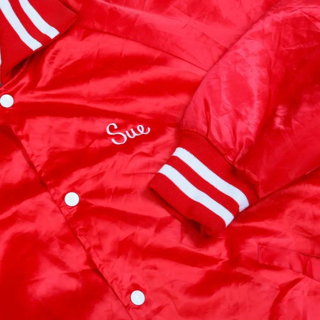 Vintage 'Pleasanton' Satin Bomber Jacket