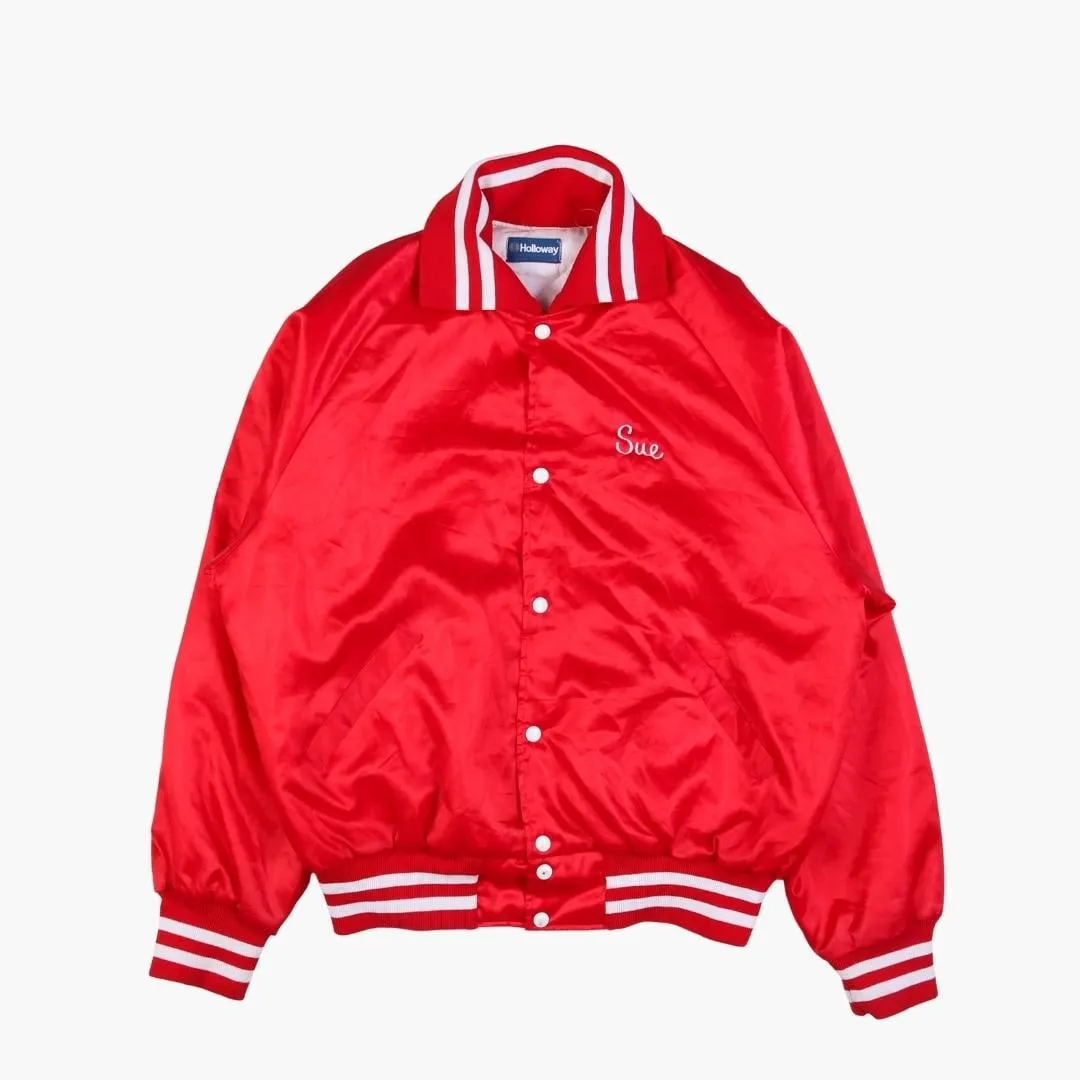 Vintage 'Pleasanton' Satin Bomber Jacket
