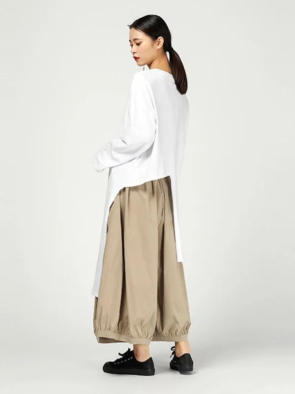 Vintage Ramie Cotton Wide Leg Pants