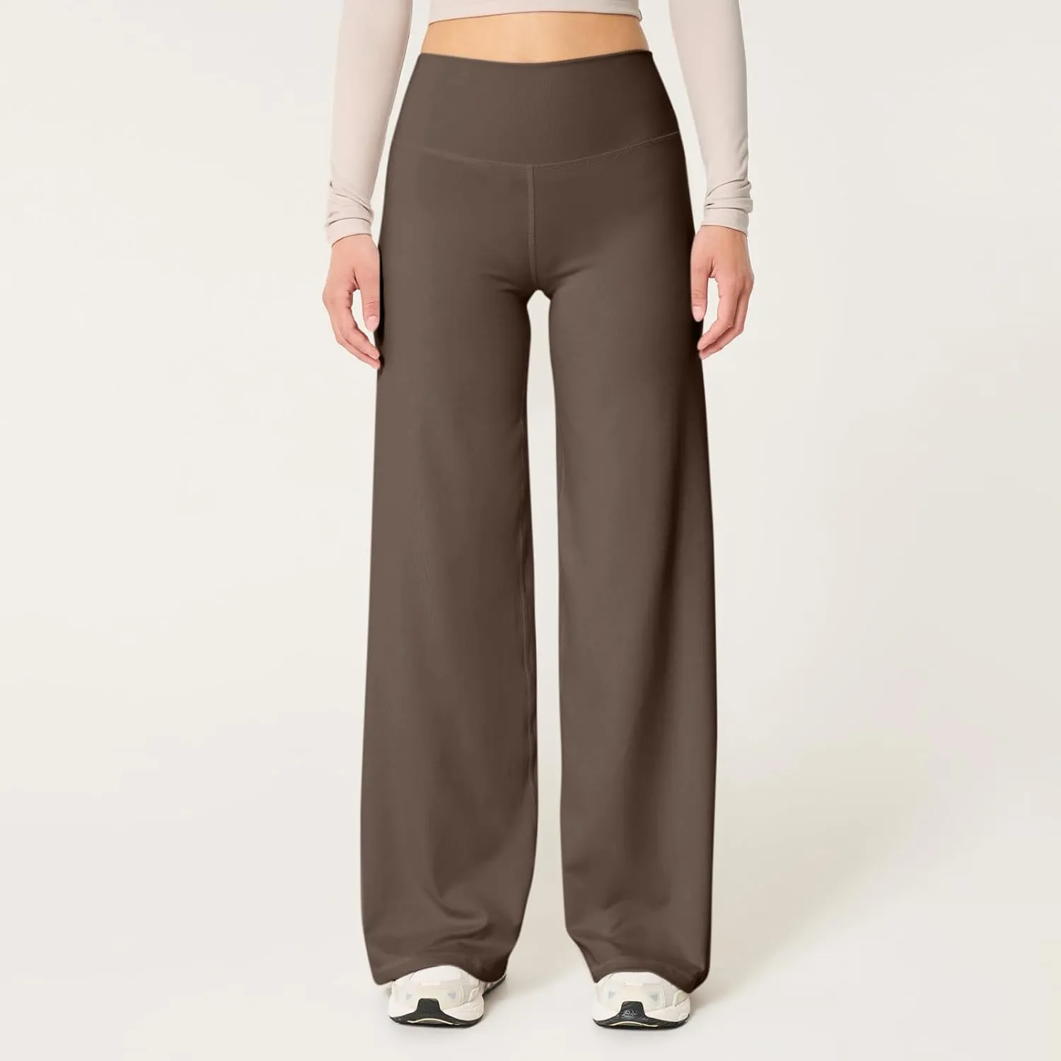 Wide Leg Pants for Women Soft Stretchy Tummy Control Yoga Pants Athletic Workout Pants Cozy Bootcut Leggings Trousers