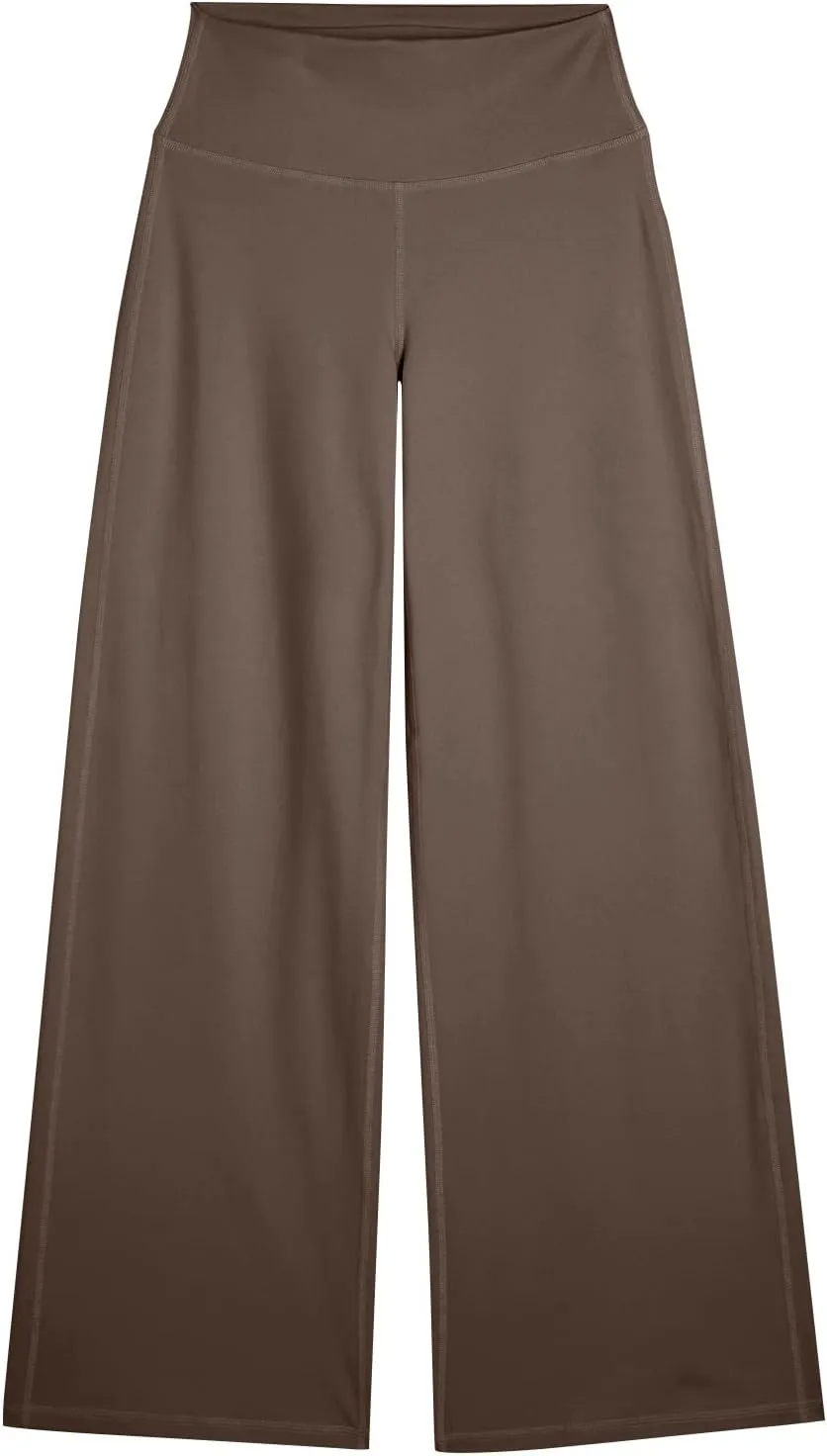 Wide Leg Pants for Women Soft Stretchy Tummy Control Yoga Pants Athletic Workout Pants Cozy Bootcut Leggings Trousers