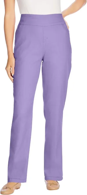 Woman Within Plus Size Flex-Fit Pull-On Straight-Leg Denim Jean