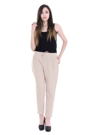 Women Cotton Flax Solid Pant