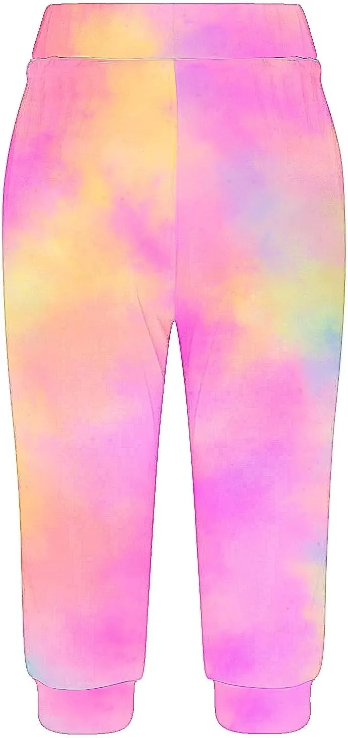Women Irregular Striped Capris Pant Summer High Elastic Gaucho Sweatpants Side Pocket Yoga Trouser Lightweight Pants