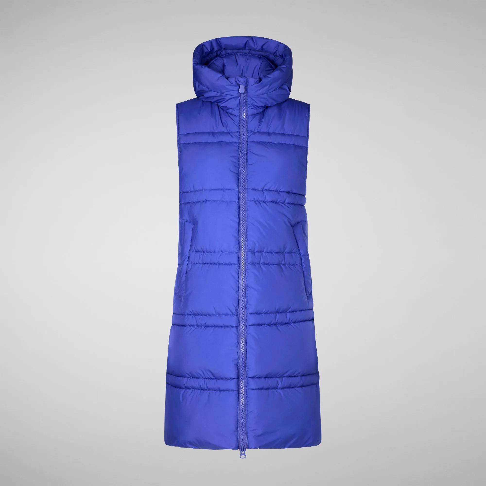 Women's hooded vest Judee in gentian blue