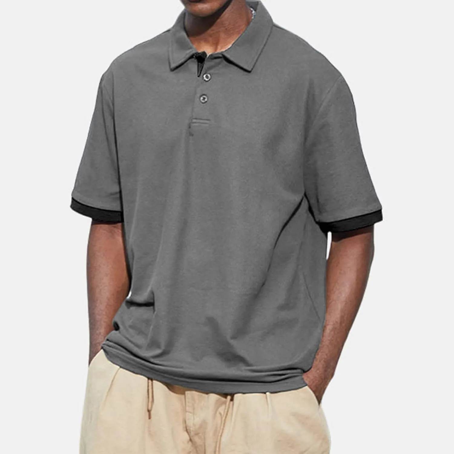 Ymosrh Men's Summer Golf Polo Shirts Short Sleeve Tennis Shirts Casual T-Shirts Work Business Shirts, M-4XL