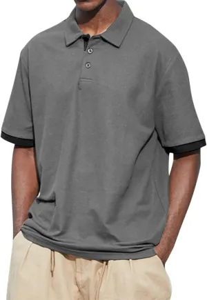 Ymosrh Men's Summer Golf Polo Shirts Short Sleeve Tennis Shirts Casual T-Shirts Work Business Shirts, M-4XL
