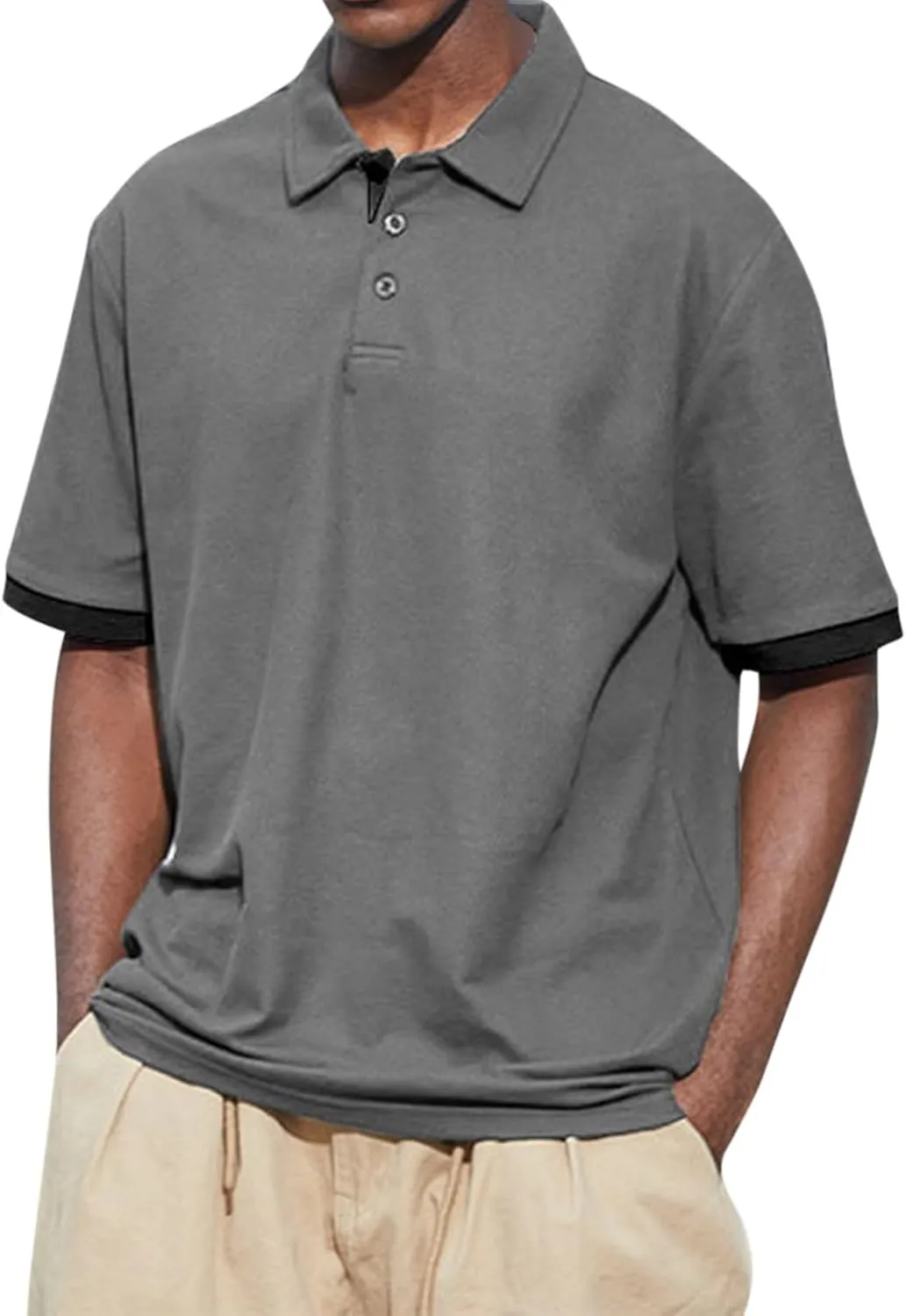 Ymosrh Men's Summer Golf Polo Shirts Short Sleeve Tennis Shirts Casual T-Shirts Work Business Shirts, M-4XL