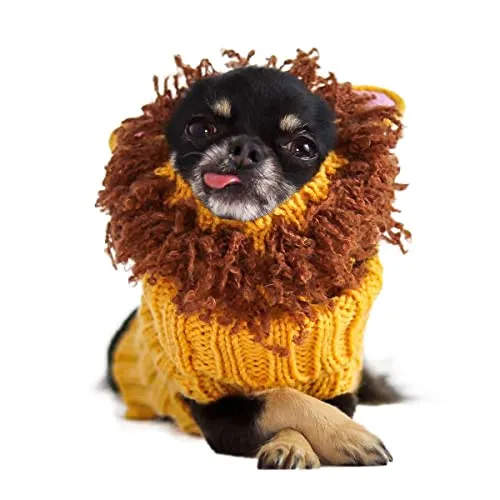 Zoo Snoods Yellow Sweater Keep Pets Warm in Winter Christmas New Year Large